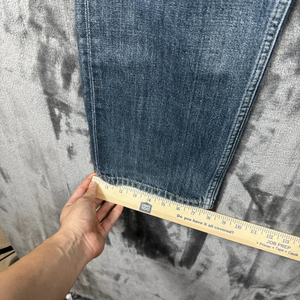 Levis 514 Straight Leg Jeans Mens 34x30 Blue Distressed Frayed Denim Pants